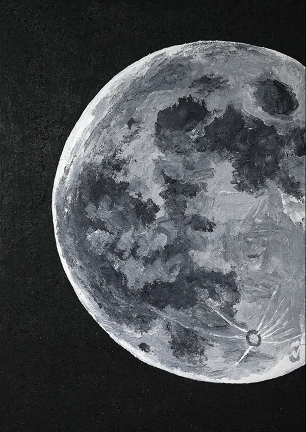 Moon，70x90cm